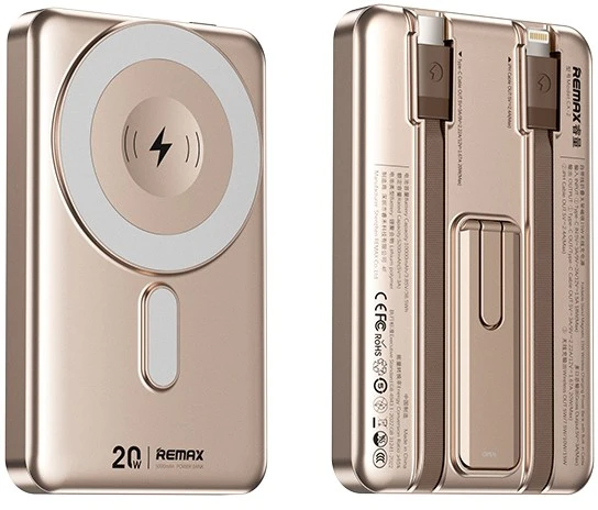 Išorinė baterija Power Bank Remax CX-2 15W MagSafe 10000mAh auksinė