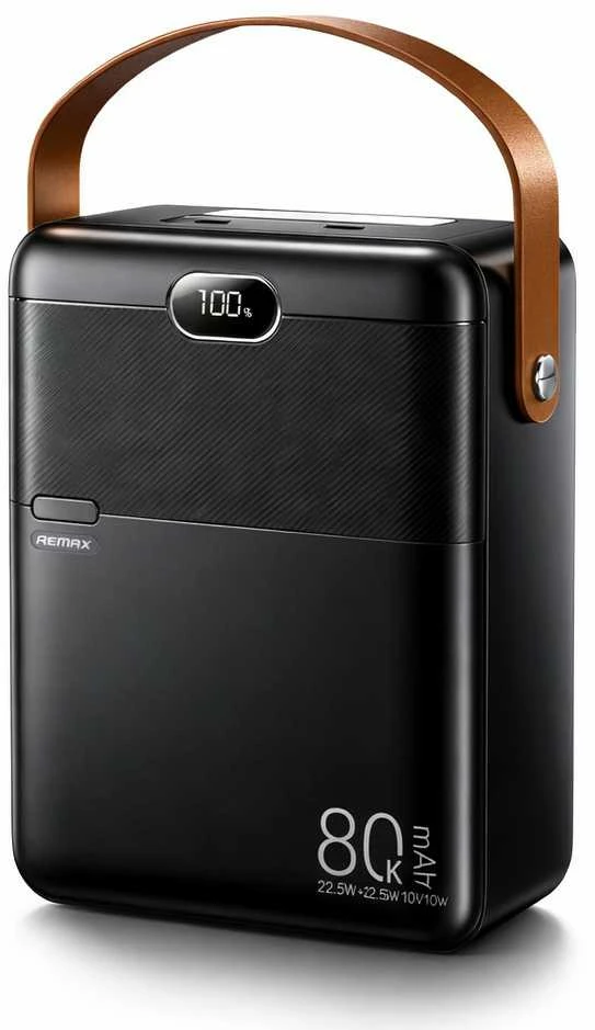 Išorinė baterija Power Bank Remax RPP-118 22.5W 80000mAh juoda