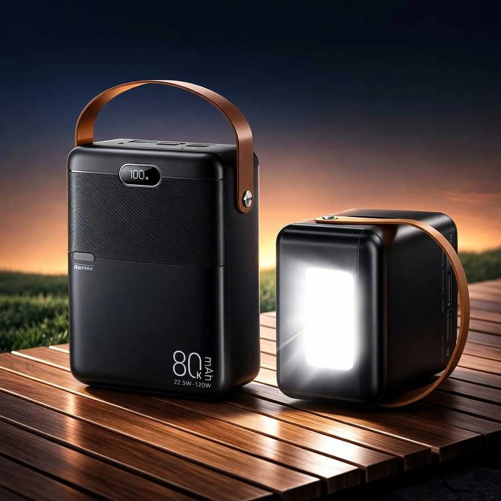 Išorinė baterija Power Bank Remax RPP-118 22.5W 80000mAh juoda