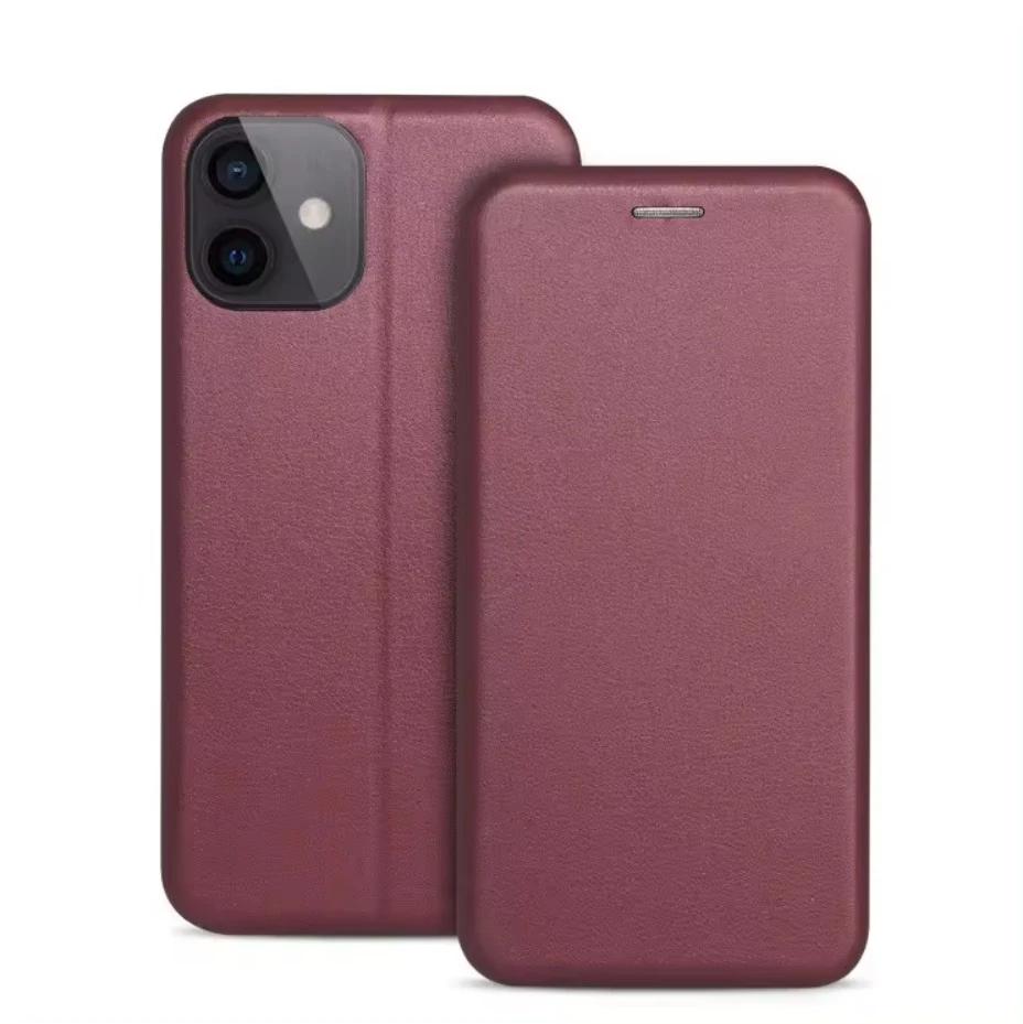 Reach Dėklas Book Elegance Xiaomi Redmi 15C 4G/5G/Poco C85 4G/5G tamsiai raudonas