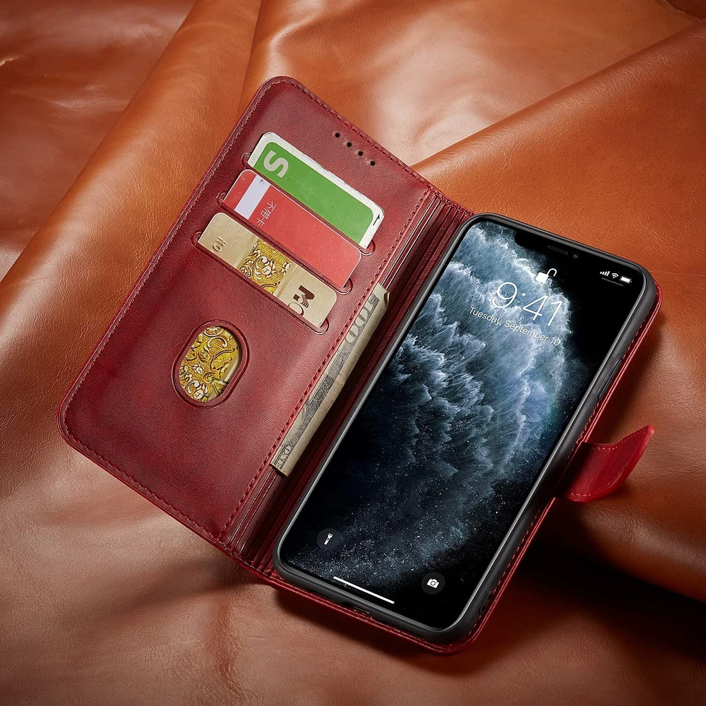 Reach Dėklas Wallet Case Xiaomi Redmi Note 14 4G raudonas