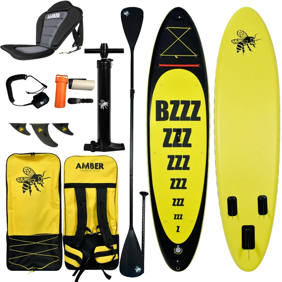 Pripučiamos SUP irklentės komplektas su sėdyne Amber BEE 10.6 V2 (320 cm)