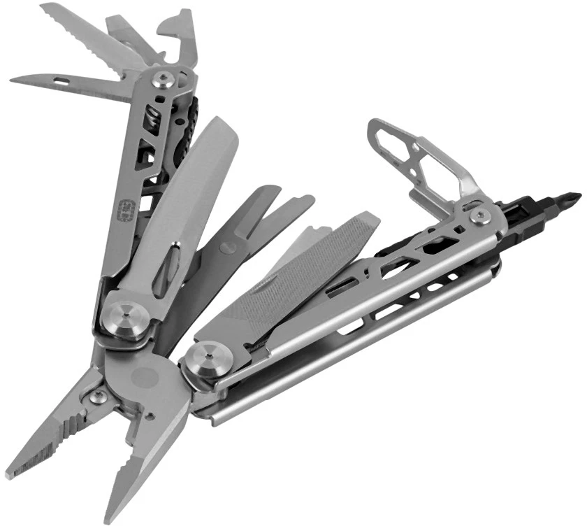 Daugiafunkcis įrankis M-TAC Multitool Type 12 14-in-1, plieno spalvos