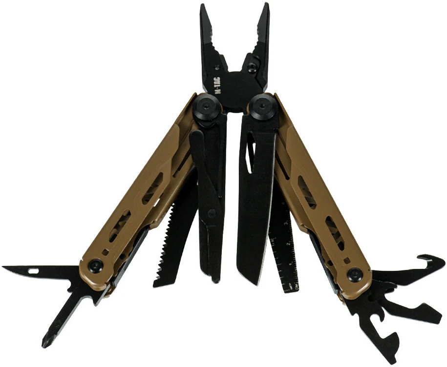 Daugiafunkcis įrankis M-TAC Multitool Type 13 17-in-1, rudas / juodas