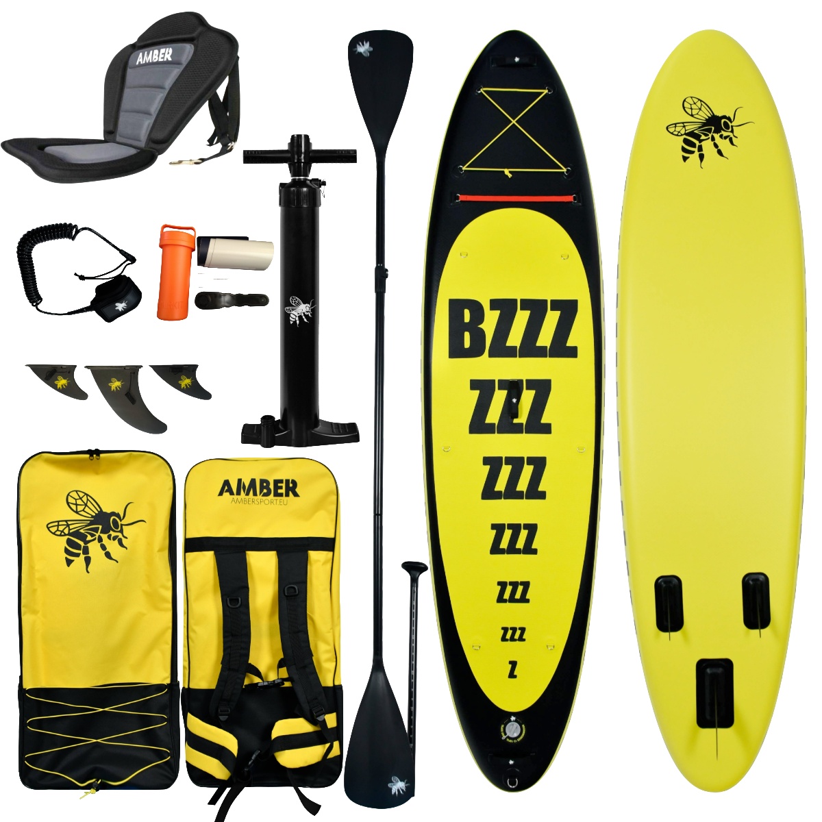 Pripučiamos SUP irklentės komplektas su sėdyne Amber BEE 10.6 V2 (320 cm) aprašymas - Prekės nuotrauka