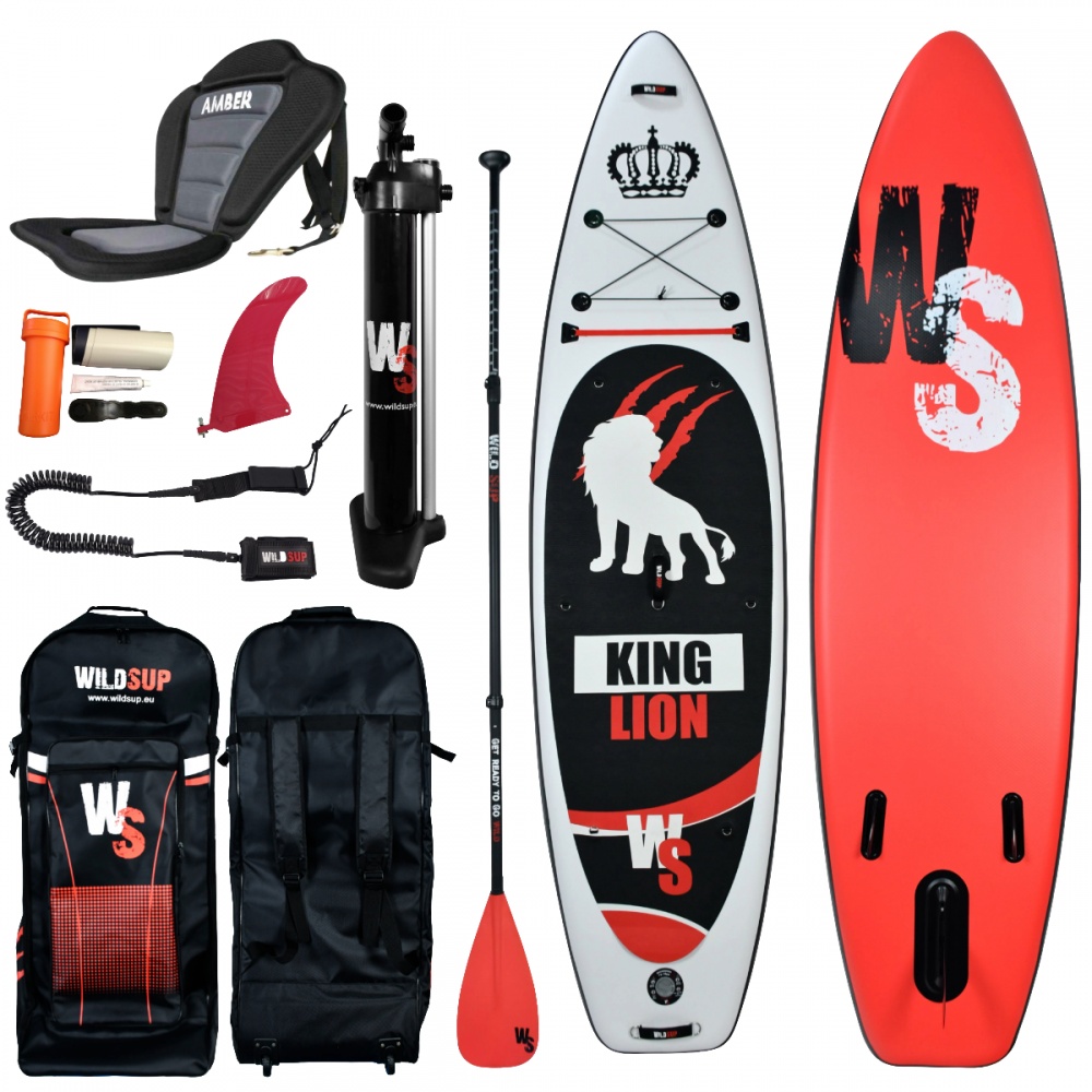 Pripučiamos SUP irklentės komplektas WildSup King Lion 11.5 V2 su sėdyne (350 cm) aprašymas - Prekės nuotrauka