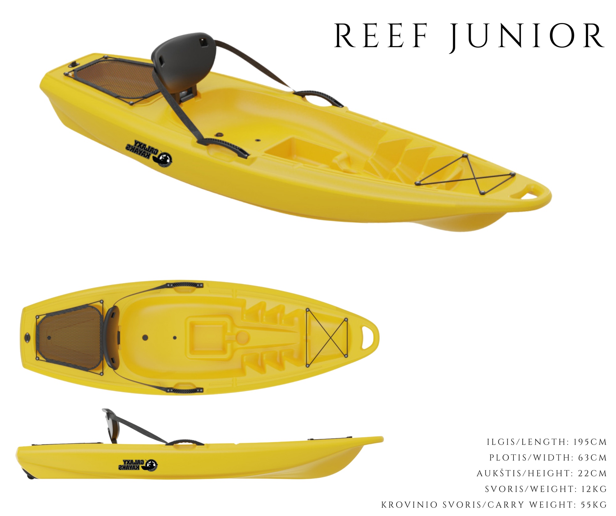 Galaxy Kayaks Reef Junior aprašymas - Prekės nuotrauka