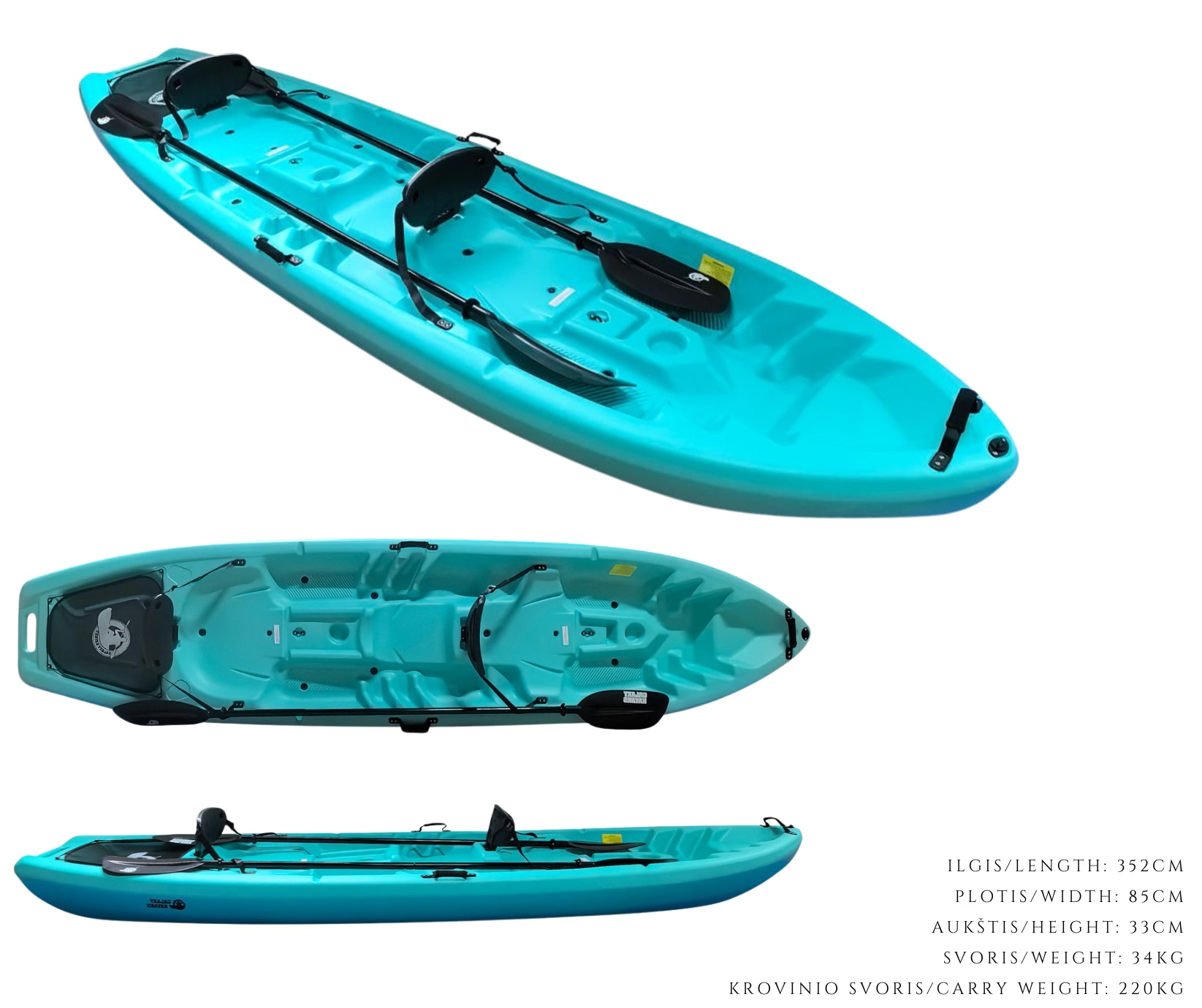 Galaxy Kayaks Reef Tandem aprašymas - Prekės nuotrauka