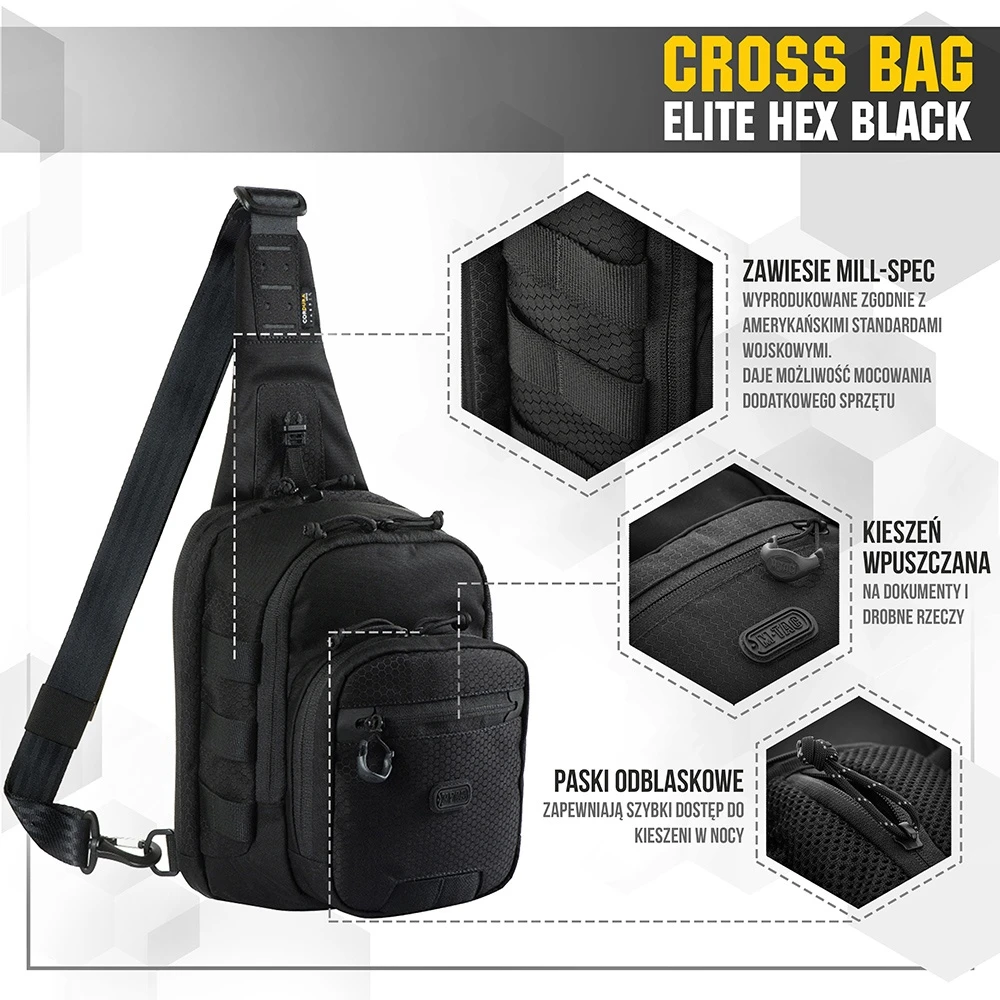 M-TAC krepšys per petį Cross Bag Elite Hex (5 l)