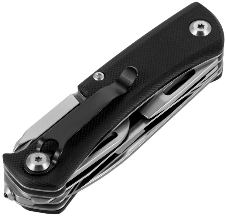 M-TAC Type 9 6-in-1 sulankstomas peilis, juodas / plieno spalvos, 6 funkcijos