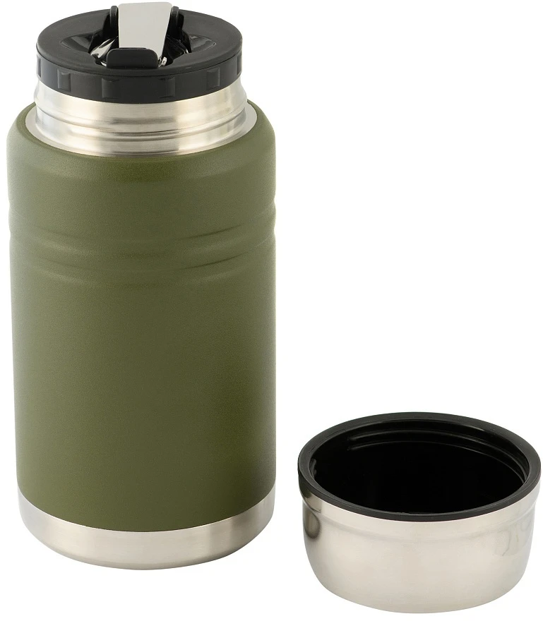 M-Tac maisto termosas su sulankstomu šaukštu 750 ml Olive