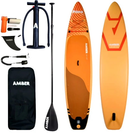 Pripučiamos irklentės komplektas AMBER PRIME 12.6 LITE, 381 x 85 x 15 cm, 15 psi