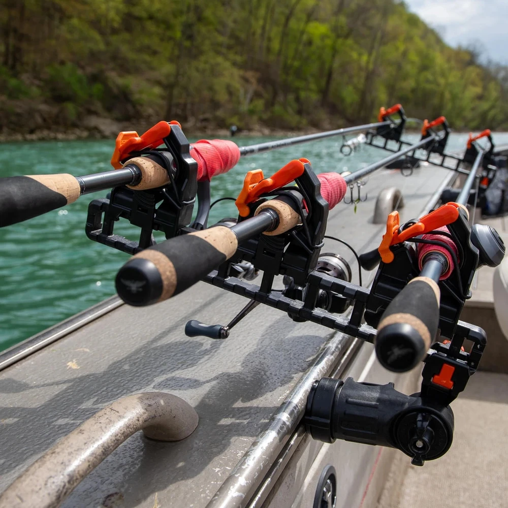 YakAttack SideStage Pro Rod Rack šoninis meškerių laikiklis su TurnKey adapteriais (pora)