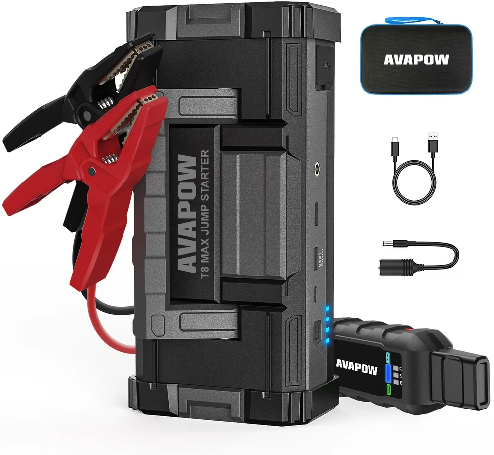 AVAPOW T8 Max - variklio užvedėjas 6000A 12V 88.8Wh