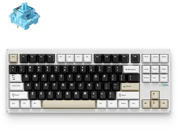 Klaviatūra MCHOSE GX87S Full Aliuminio (Milky Brown)