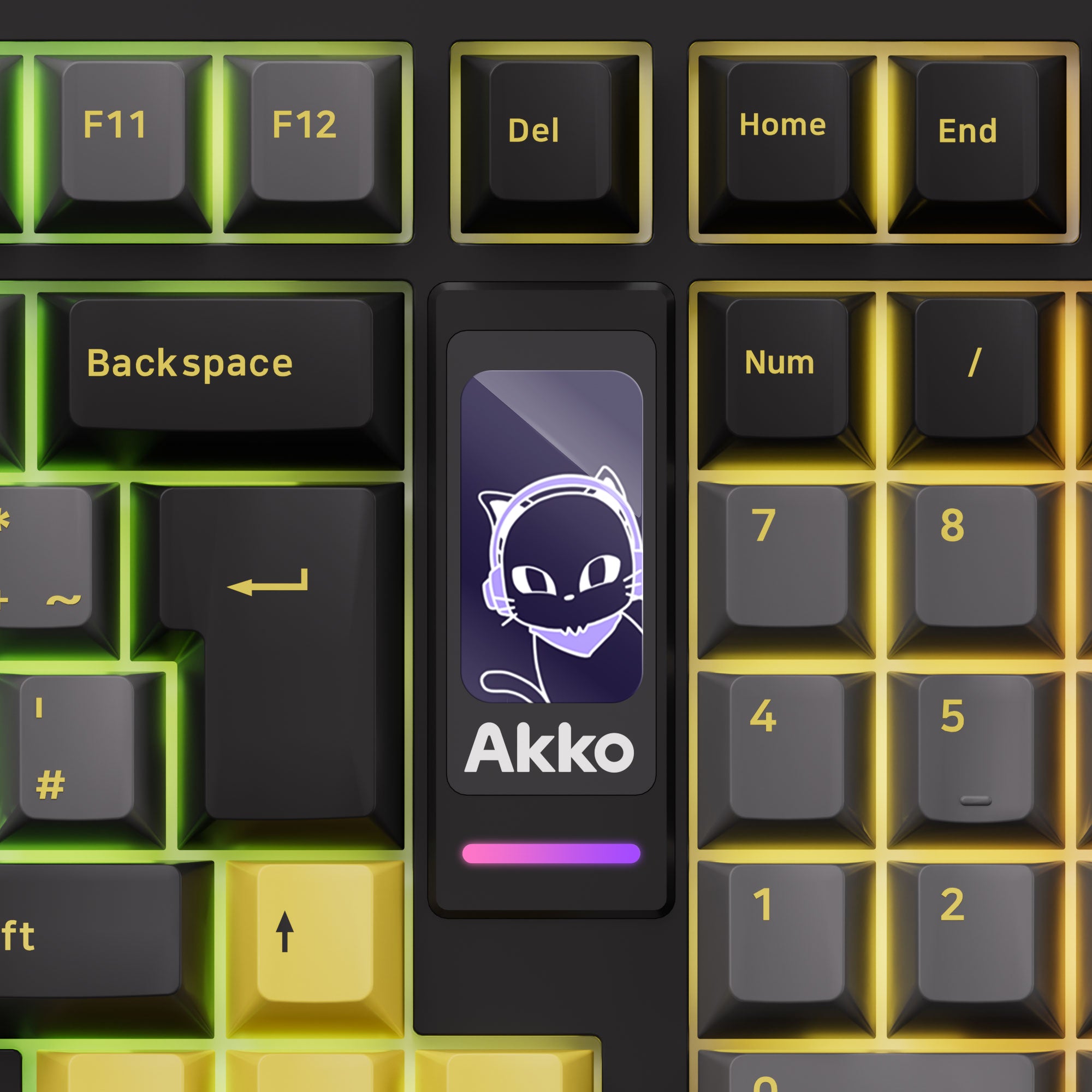 Klaviatūra AKKO 5098B Plus (Juoda/Geltona) - Akko V3 Piano Pro Switches aprašymas - Prekės nuotrauka