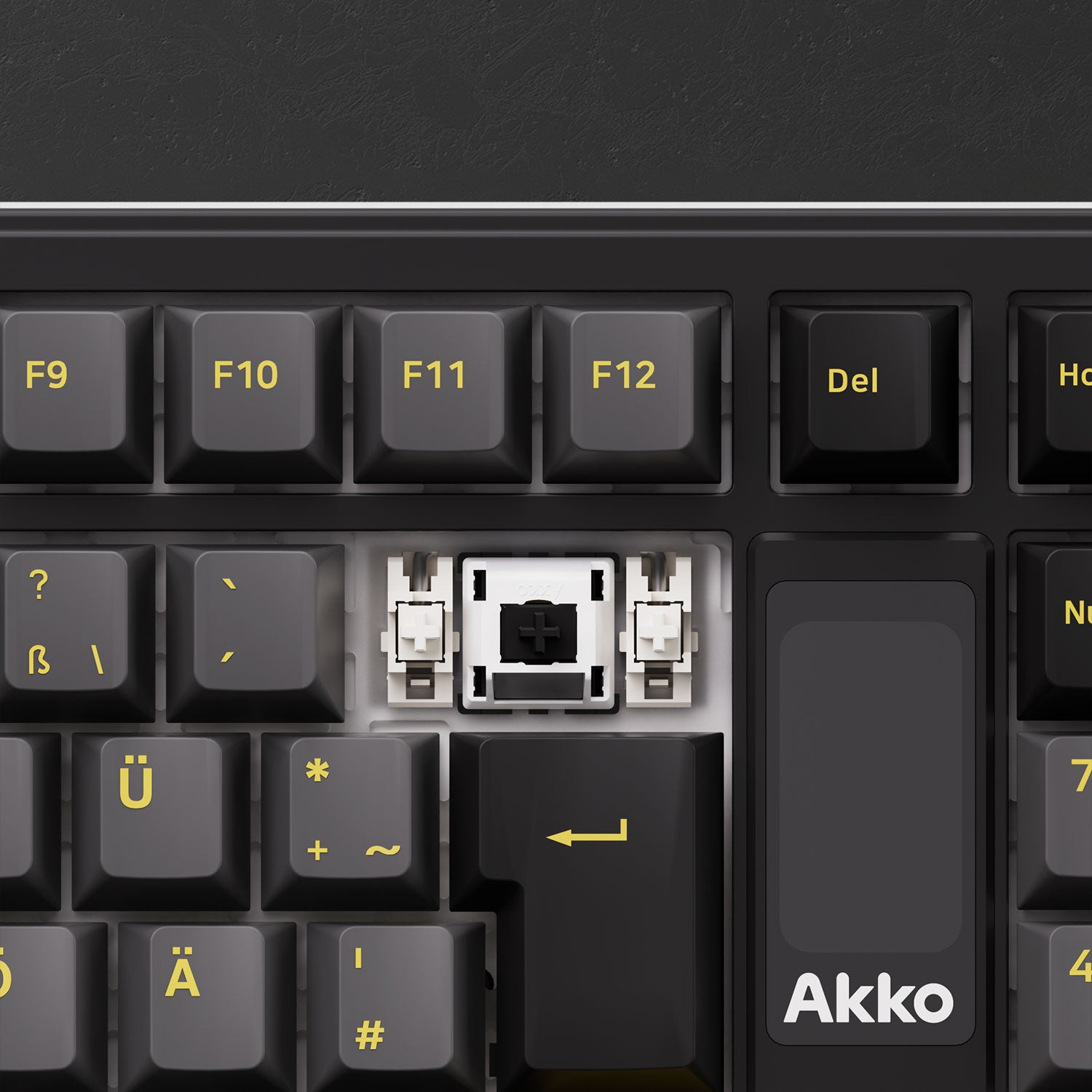 Klaviatūra AKKO 5098B Plus (Juoda/Geltona) - Akko V3 Piano Pro Switches aprašymas - Prekės nuotrauka