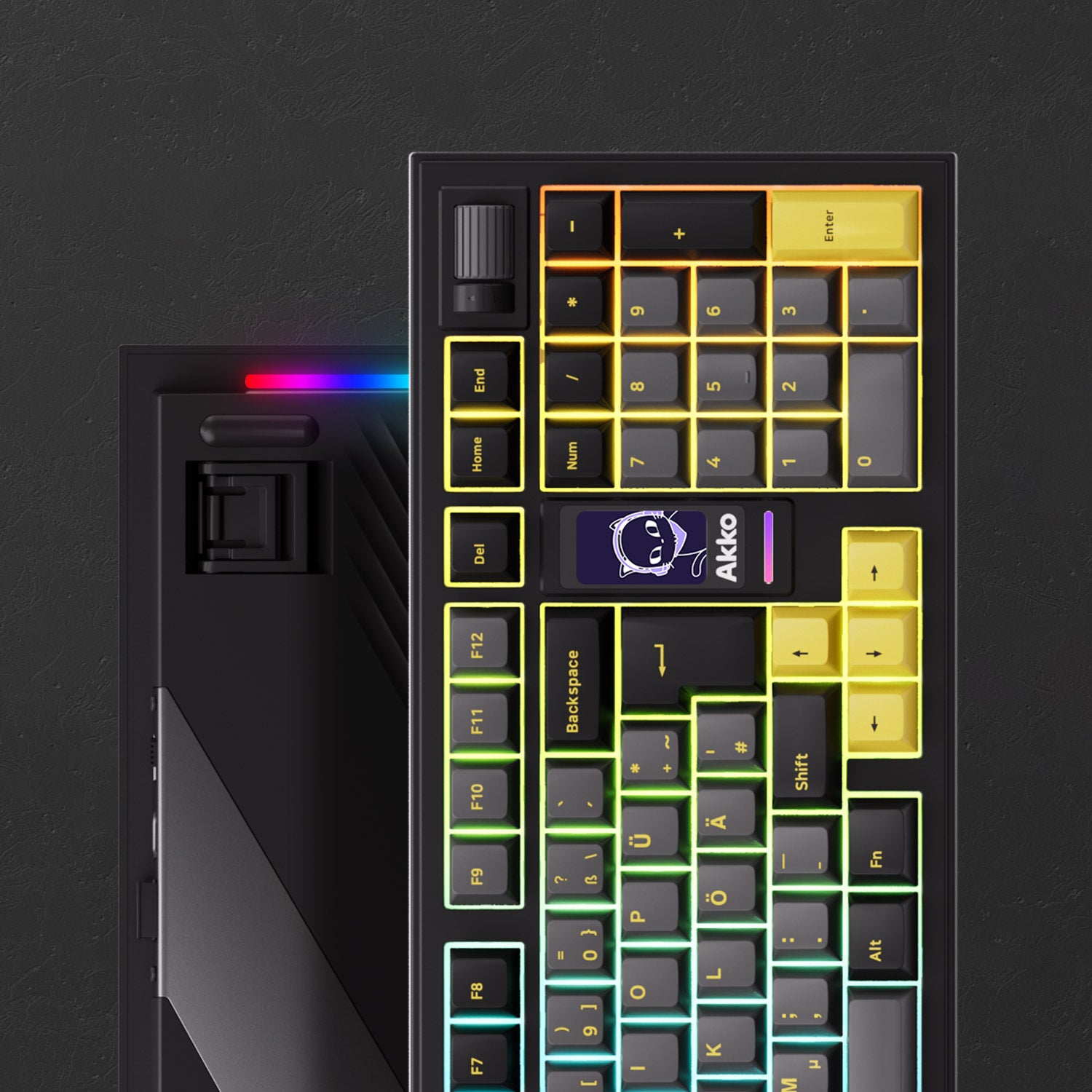 Klaviatūra AKKO 5098B Plus (Juoda/Geltona) - Akko V3 Piano Pro Switches aprašymas - Prekės nuotrauka