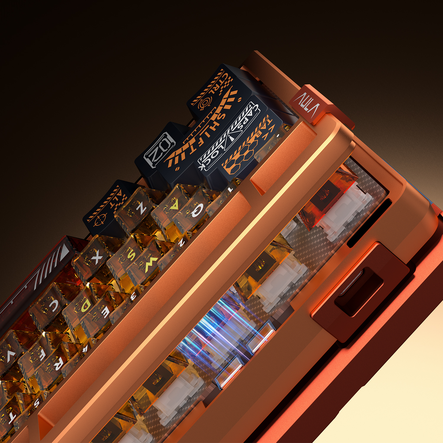 Klaviatūra Aula AG75 Pro Magnetinė Hall Effect (Shadow Gray) - Frostcore Sliver Magnetic Switches aprašymas - Prekės nuotrauka