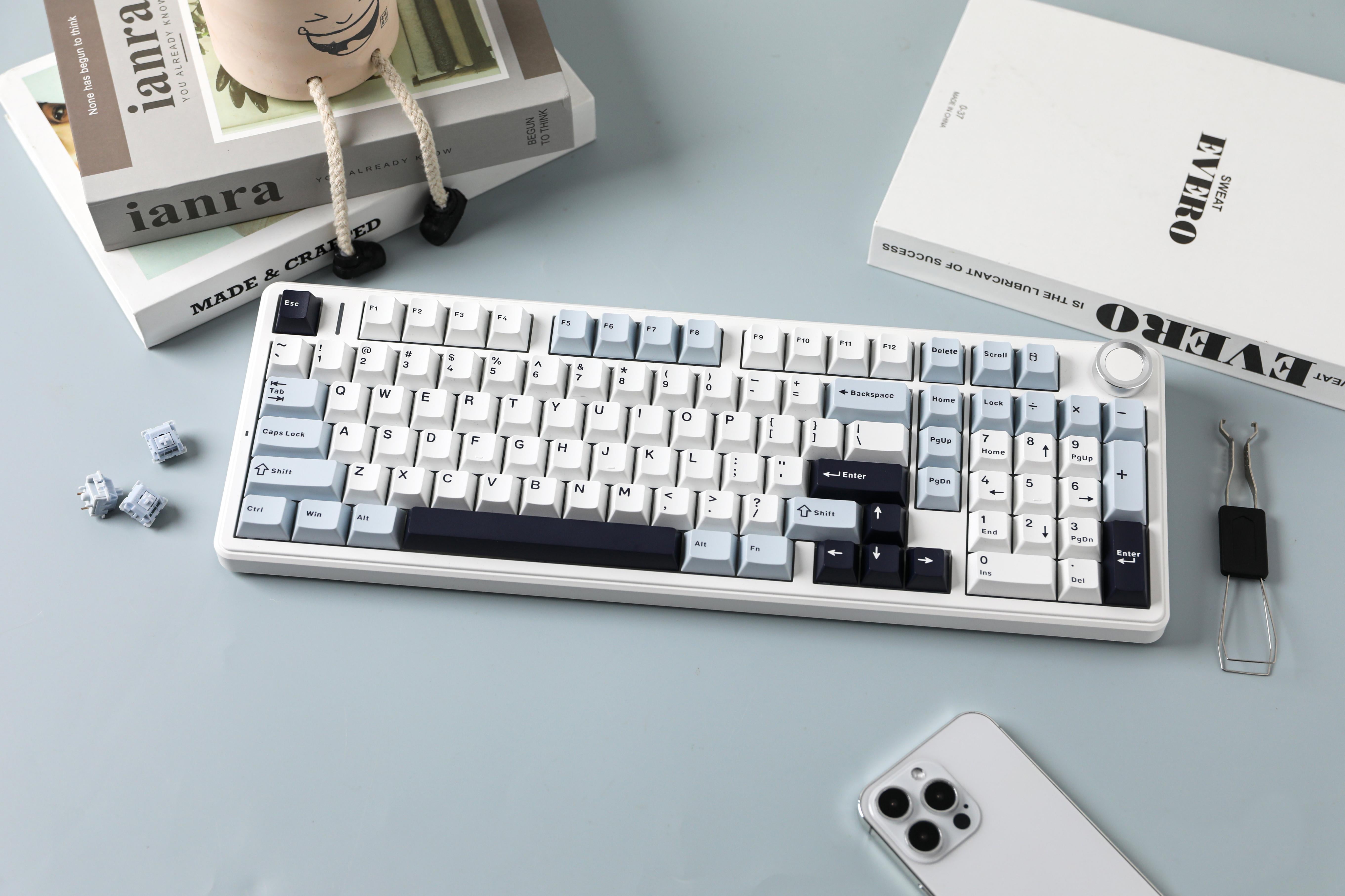 Klaviatūra Aula F99 PRO (Glacier Mėlyna) - Star Vector Switches aprašymas - Prekės nuotrauka