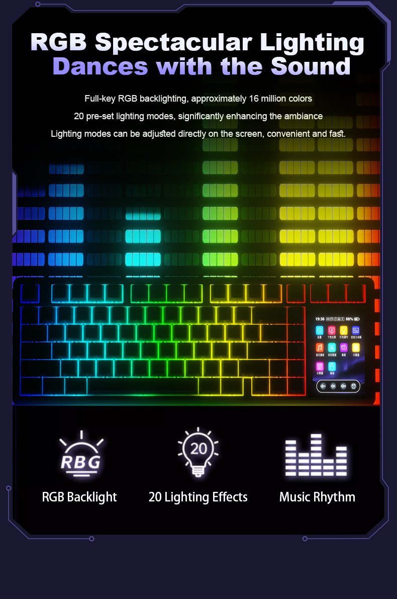 Klaviatūra Aula L99 (Pilka/Geltona) - LEOBORG Raindrop Switches aprašymas - Prekės nuotrauka