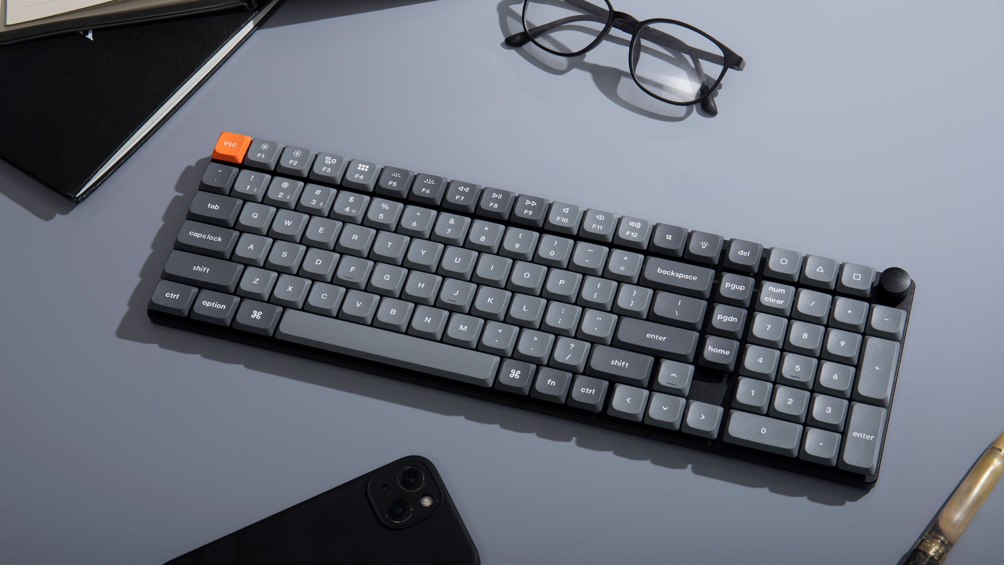 Klaviatūra Keychron K17 Max (Juoda) - Gateron Raudona Switches aprašymas - Prekės nuotrauka