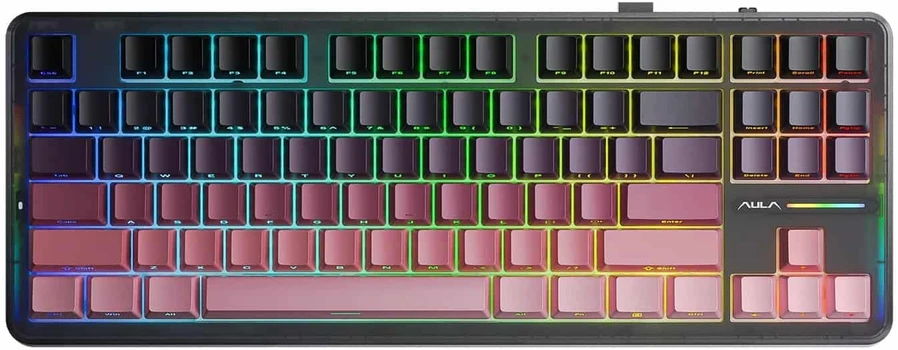 Klaviatūra Aula F87 Pro (Rožinė/Juoda)