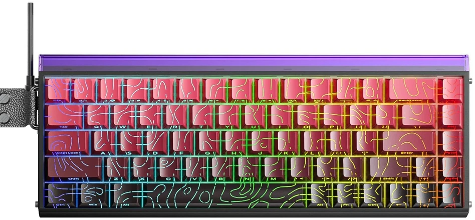 Klaviatūra Aula Hero 68 Magnetinė Hall Effect (Gradient Juodas/Raudona)