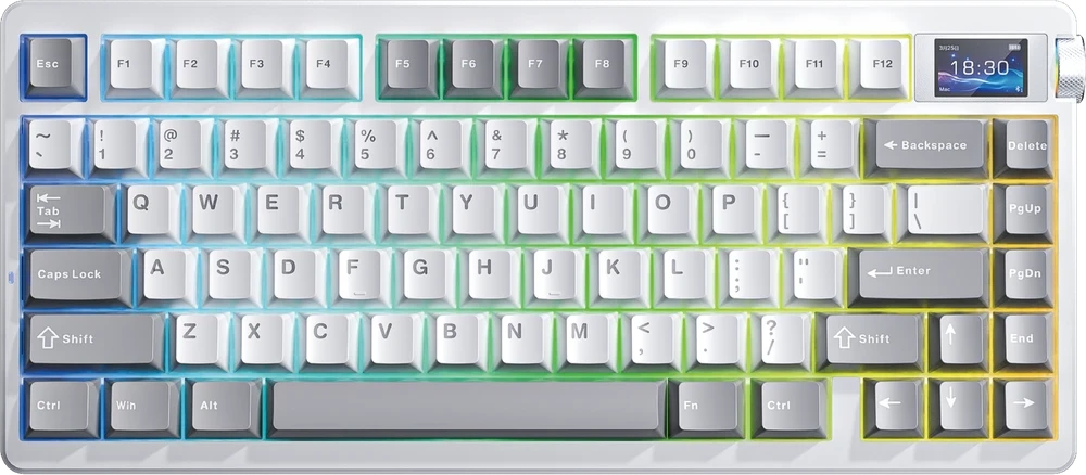 Klaviatūra Aula NOVA75 (Balta/Pilka) - Star Vector Switches