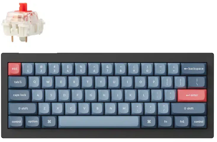 Klaviatūra Keychron V4 MAX QMK (Carbon Juodas) - Gateron Jupiter Raudona Switches