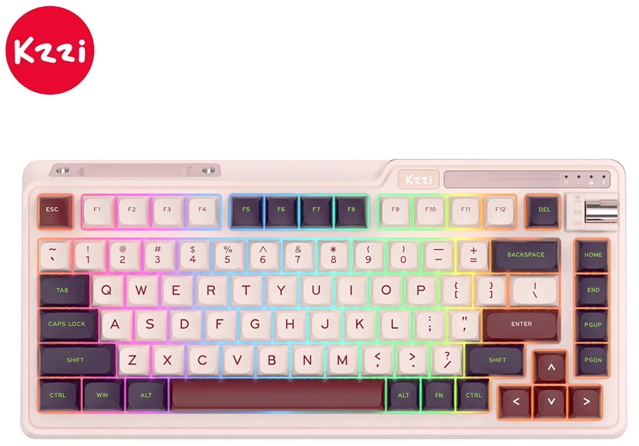 Klaviatūra Royal Kludge KZZI K75 Lite (Nezuko Violetinė)