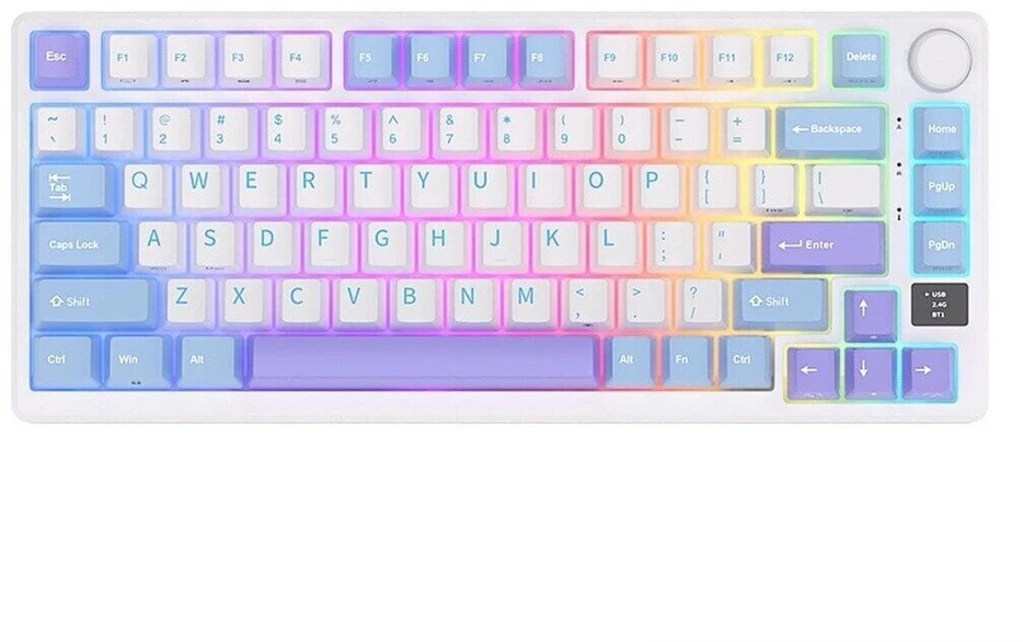 Klaviatūra Royal Kludge RK M75 (Taro Milk) - RK rusvai gelsvas Switches