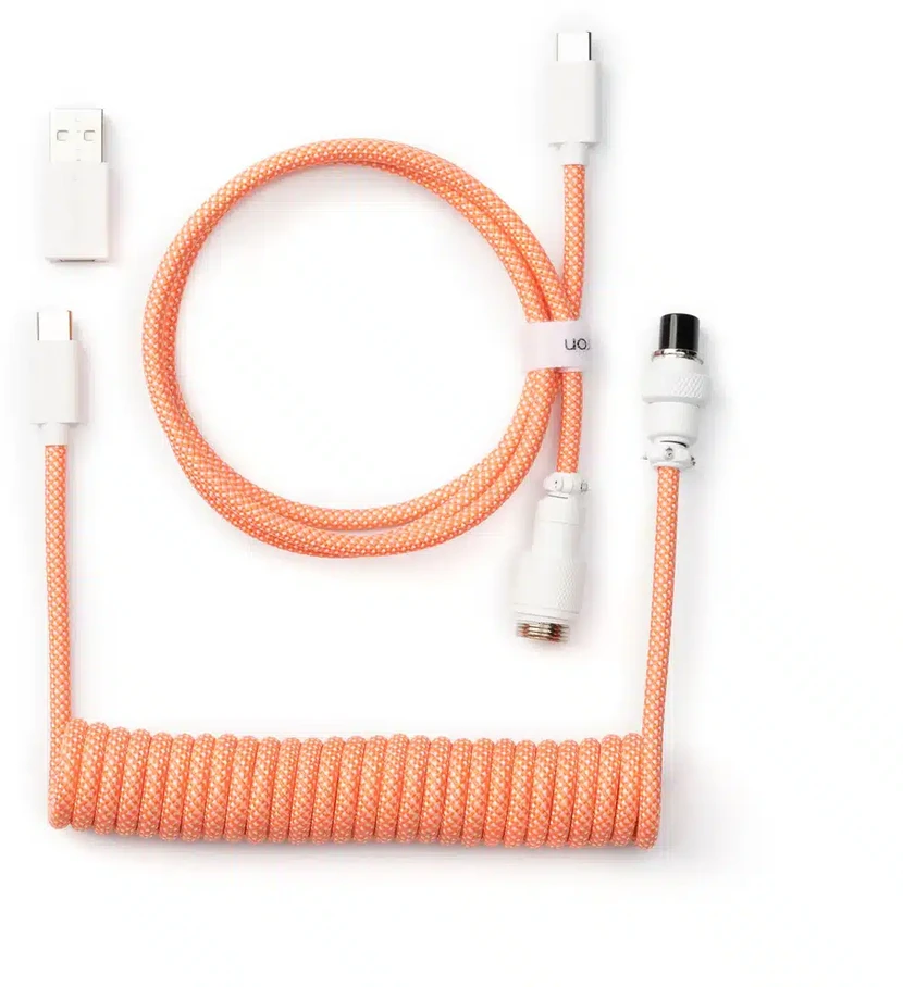 Klaviatūra Klaviatūros laidas Keychron Coiled (Oranžinis)