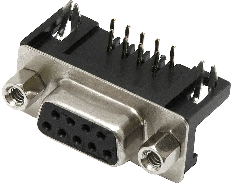 0008# D-sub db 9(f) kampinis lizdas