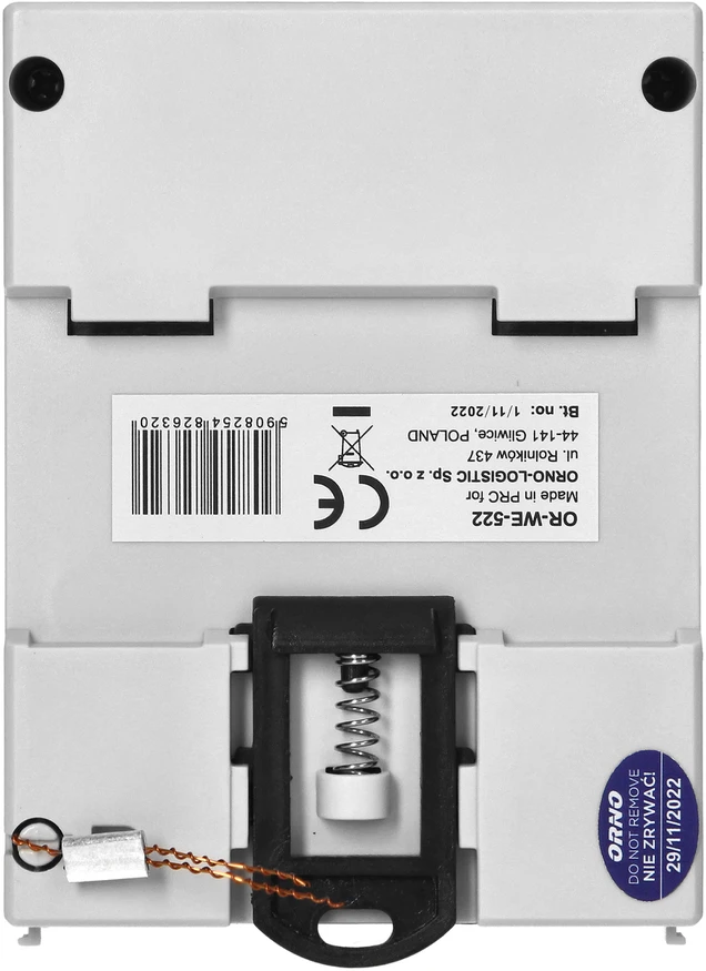 Orno 1 Fazowy 1 fazės elektros energijos suvartojimo indikatorius, 80A, 3 moduliai, DIN TH-35mm