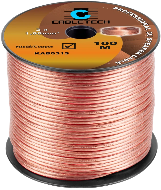 Cabletech Garsiakalbio kabelis 1.0 mm