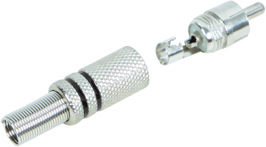 Blow 1031# RCA metalinis kištukas (juodas + raudonas)