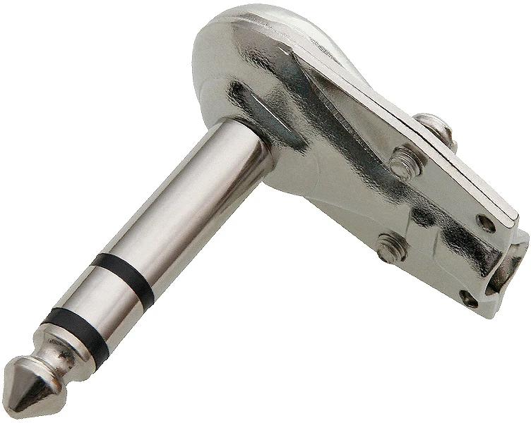 Kampinis 6.3mm metalinis audio kištukas