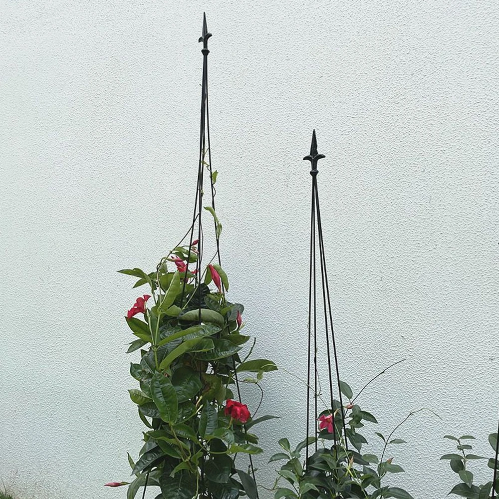 12x sodo pergolių terasos atramos gėlėms, metaliniai augalų stovai, 150 cm