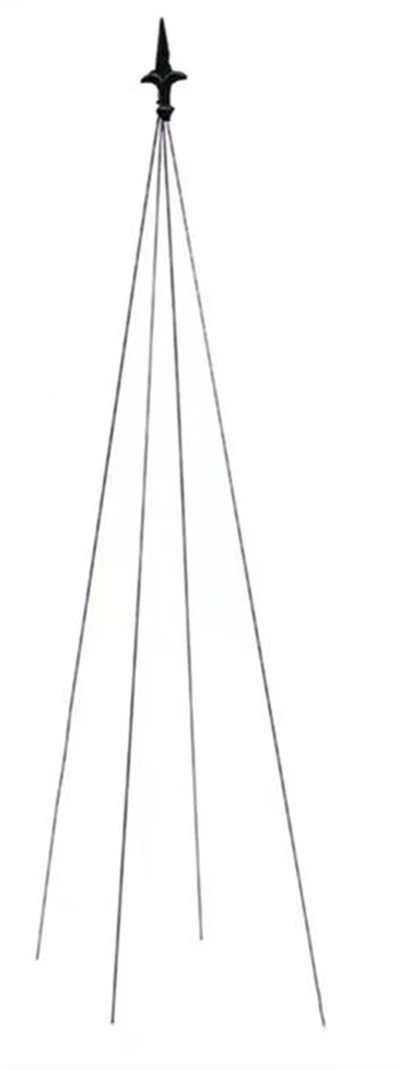12x sodo pergolių terasos atramos gėlėms, metaliniai augalų stovai, 150 cm