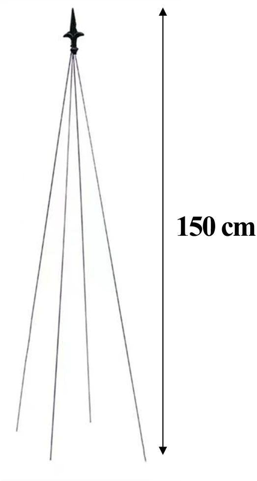 12x sodo pergolių terasos atramos gėlėms, metaliniai augalų stovai, 150 cm