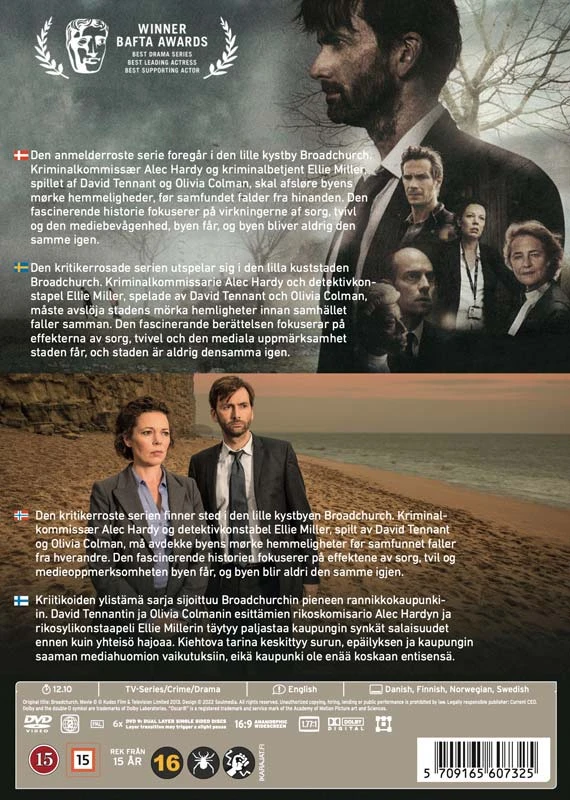179 BROADCHURCH 1 IR 2 SEZONAI (6 DVD rinkinys)