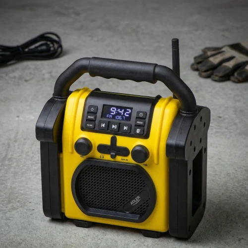 Adler | Construction radio with Bluetooth | AD 1911 | AUX in | Juodas/Geltona