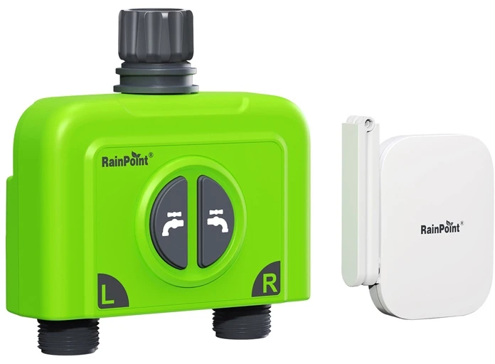 2 zonų laistymo valdiklis su „RainPoint WiFi“ šliuzu
