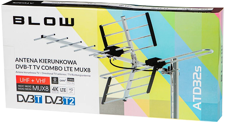 Blow Pūskite DVB-T antena ATD32S VHF/UHF MUX8 pasyvi