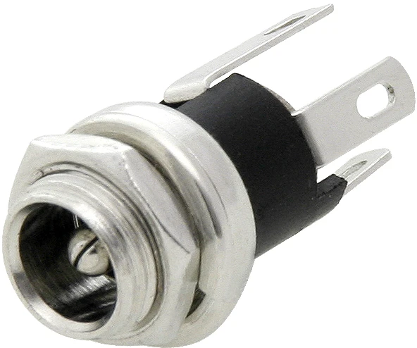 DC 2.5x5.5 lizdas su sriegiu ir kontaktais
