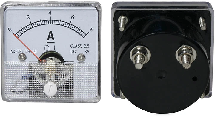 Analoginis ampermetras DH-50 priekis ir nugarėlė