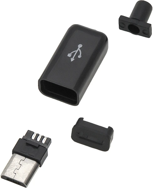 2198# Micro USB B tipo kištukas kabeliui tvirtinti
