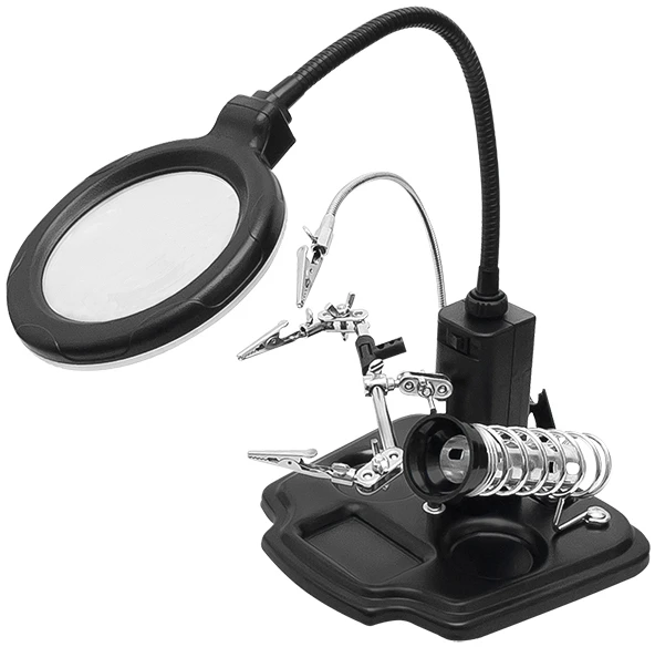 Blow Oem Litavimo Laikiklis su LED Lempa ir Lupa ZD-10Y