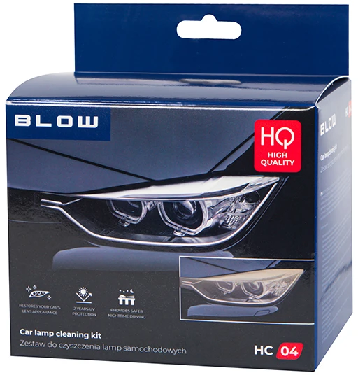 Blow HC-04 žibintų valymo rinkinio pakuotė
